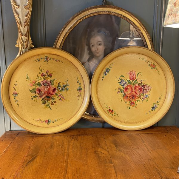 Ponvianne antiquités paire de plateaux 1