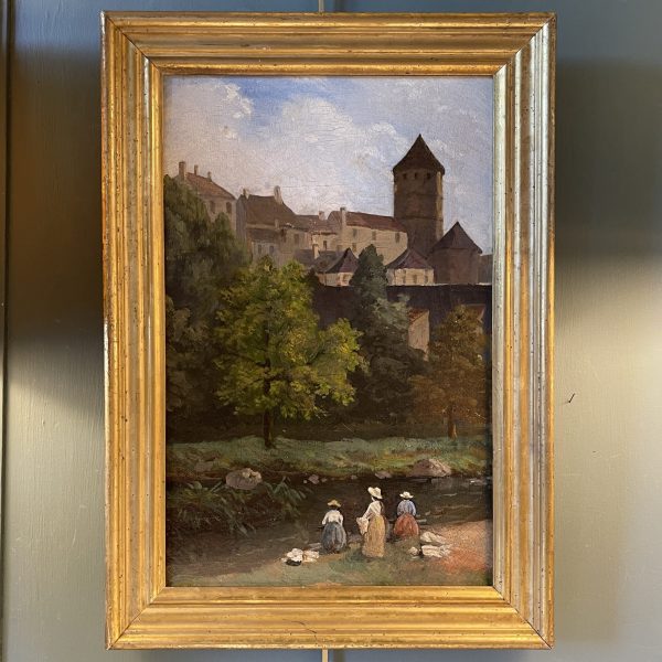 Les Lavandières, Paysage Animé XIXème