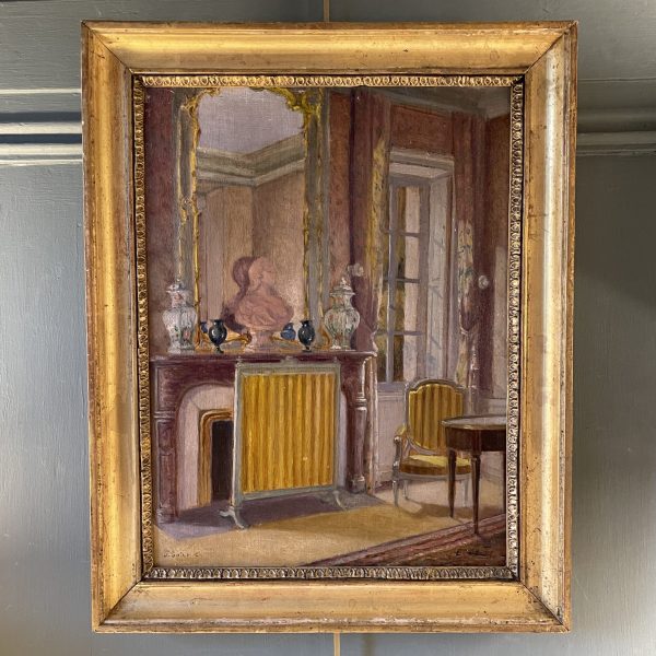 19th Century Interior Scene By Emile Henry
