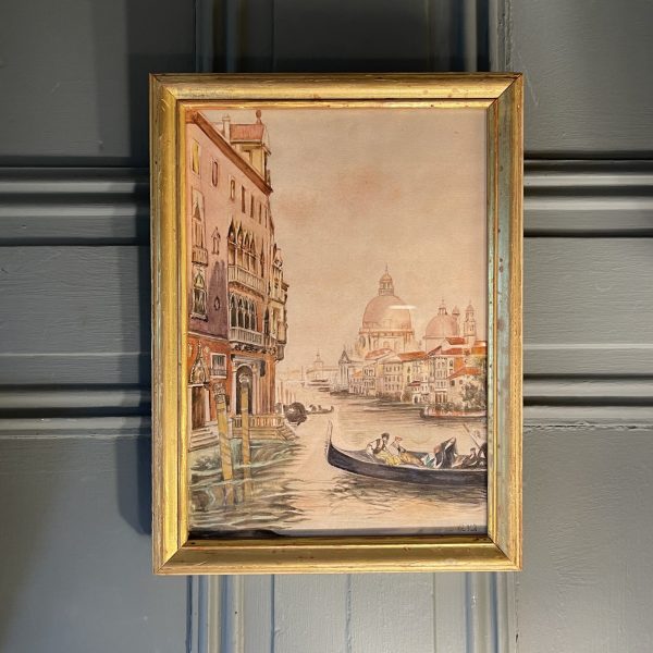 La Basilique Santa Maria Della Salute à Venise, Aquarelle