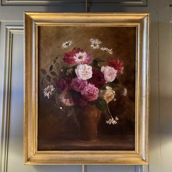 Bouquet Of Old Roses And Daisies, Dated 1893