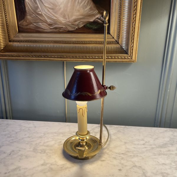 Lampe bouillotte en tôle peinte, hauteur 38 cm