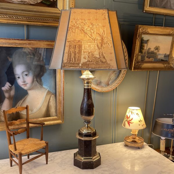 Lampe Carcel en tôle peinte XIXème, Hauteur 75 cm