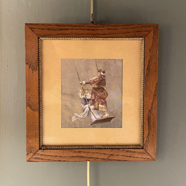 La balançoire, peinture sur soie XIXème