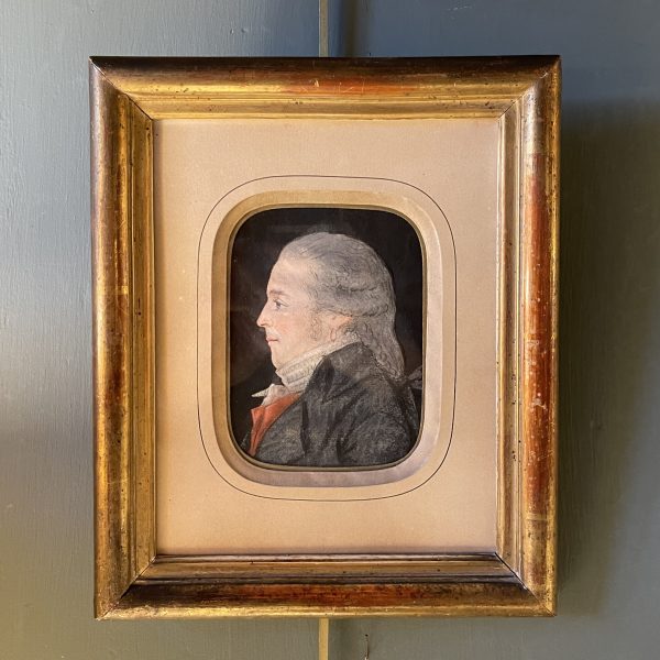 Portrait d'homme de profil époque Directoire