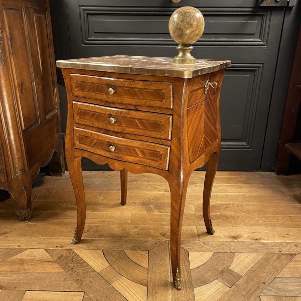Louis XV Period Chiffonier Table With "chétron", 18th Century