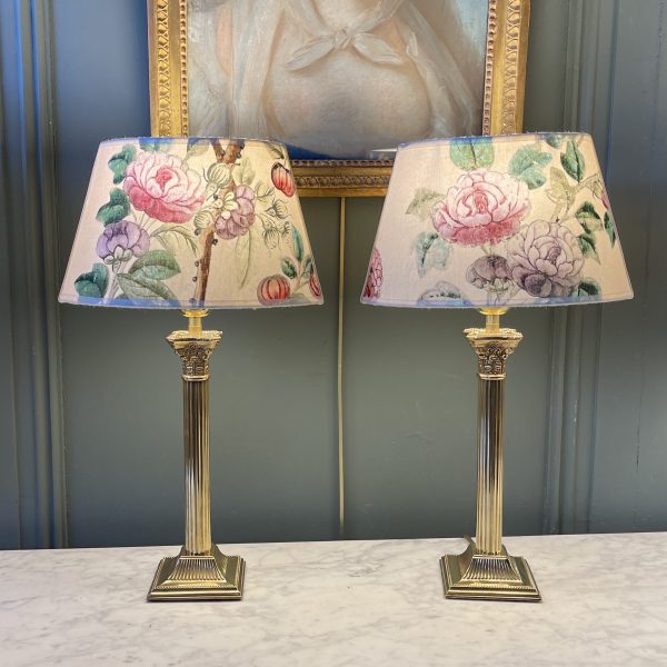 Pair Of Lamps, Height 44 Cm