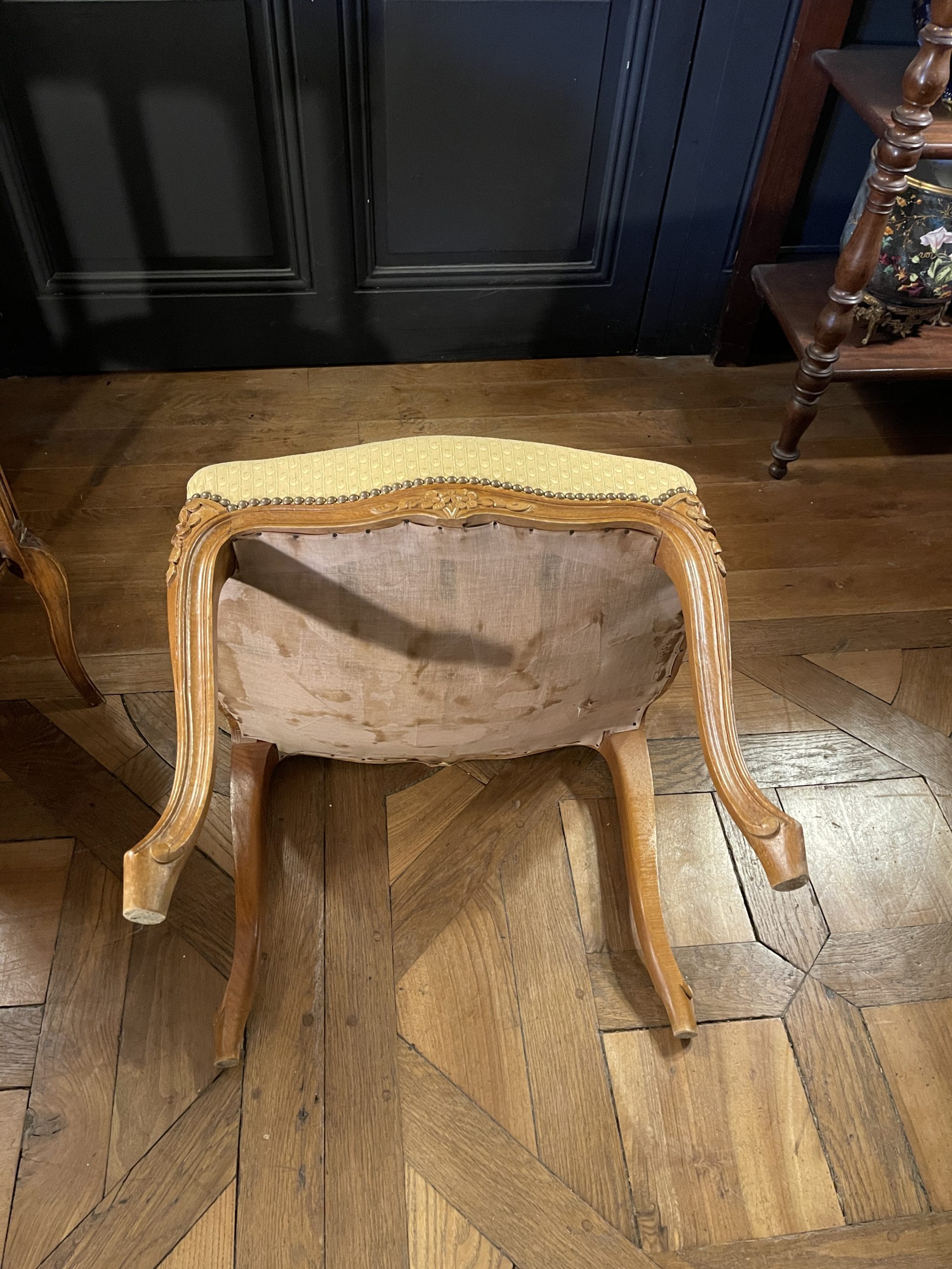 Ponvianne Antiquités Tabouret style Louis XV 8