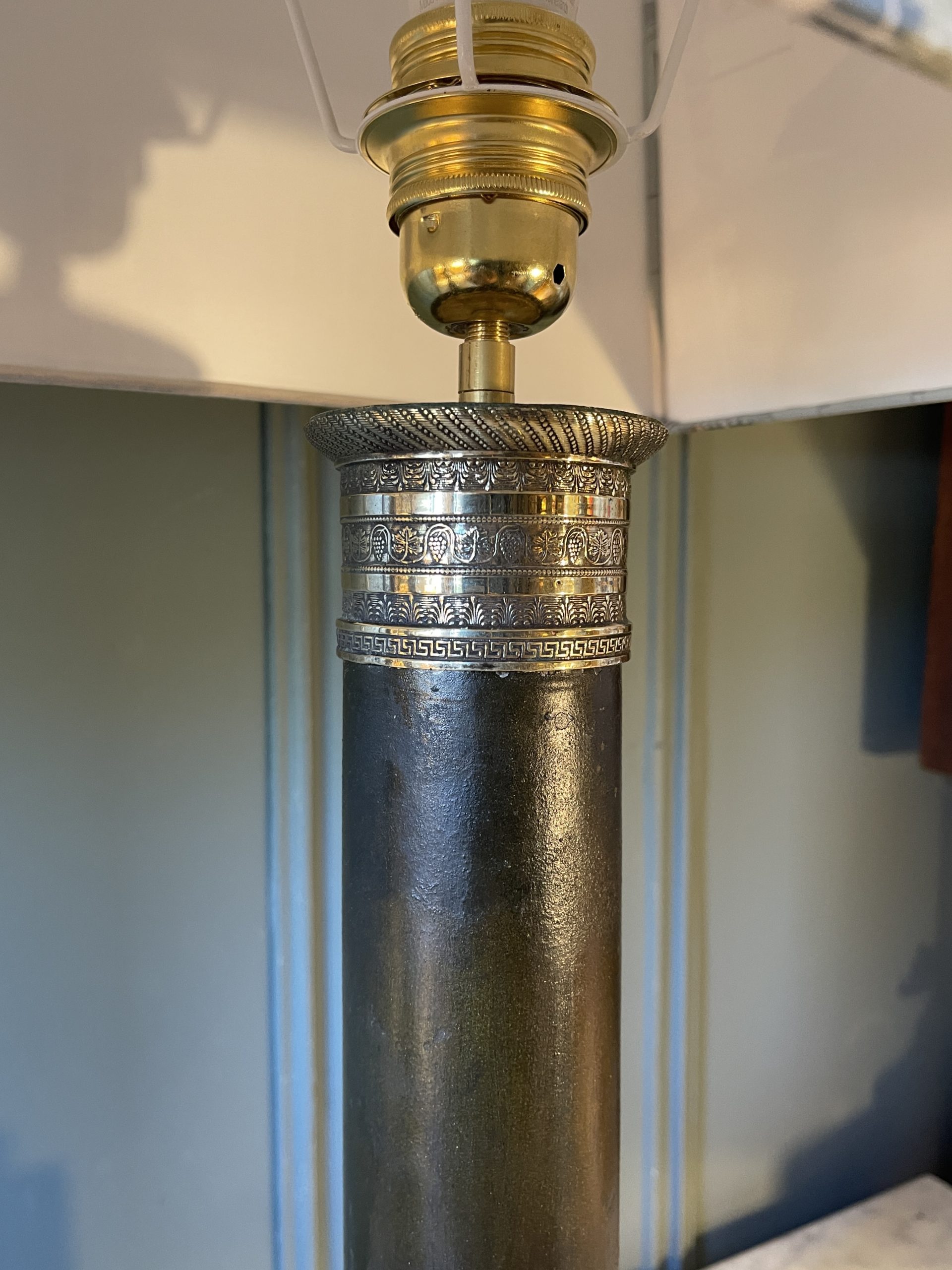 Ponvianne Antiquités paire de lampe Carcel 10