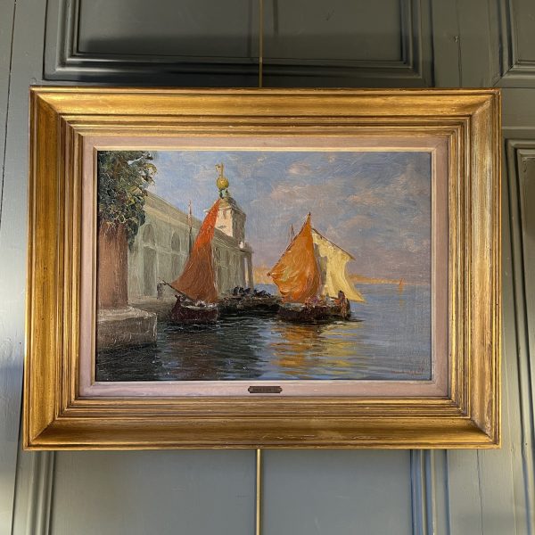 Vue de La Punta della Dogana à Venise, Paysage animé