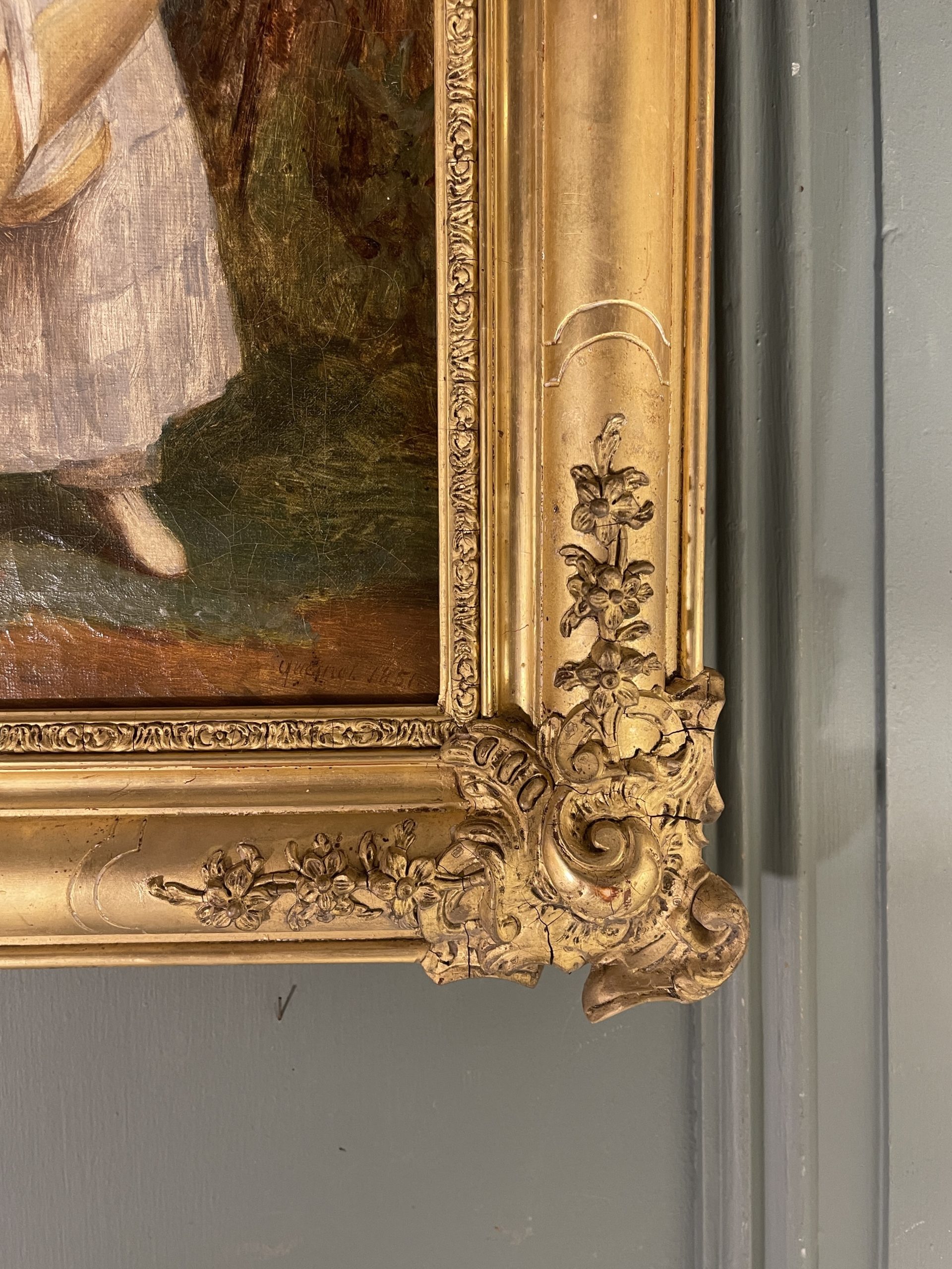 Ponvianne Antiquités portrait fille chèvre 5