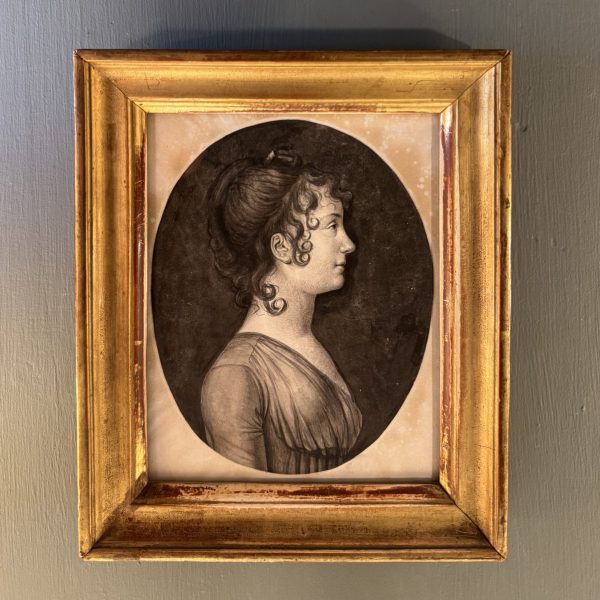 Portrait de dame fin XVIIIème époque Directoire