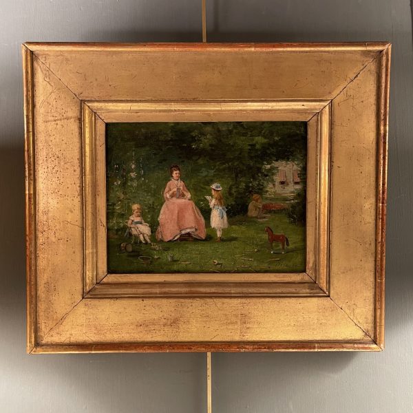 Un dimanche au parc, scène de genre XIXème