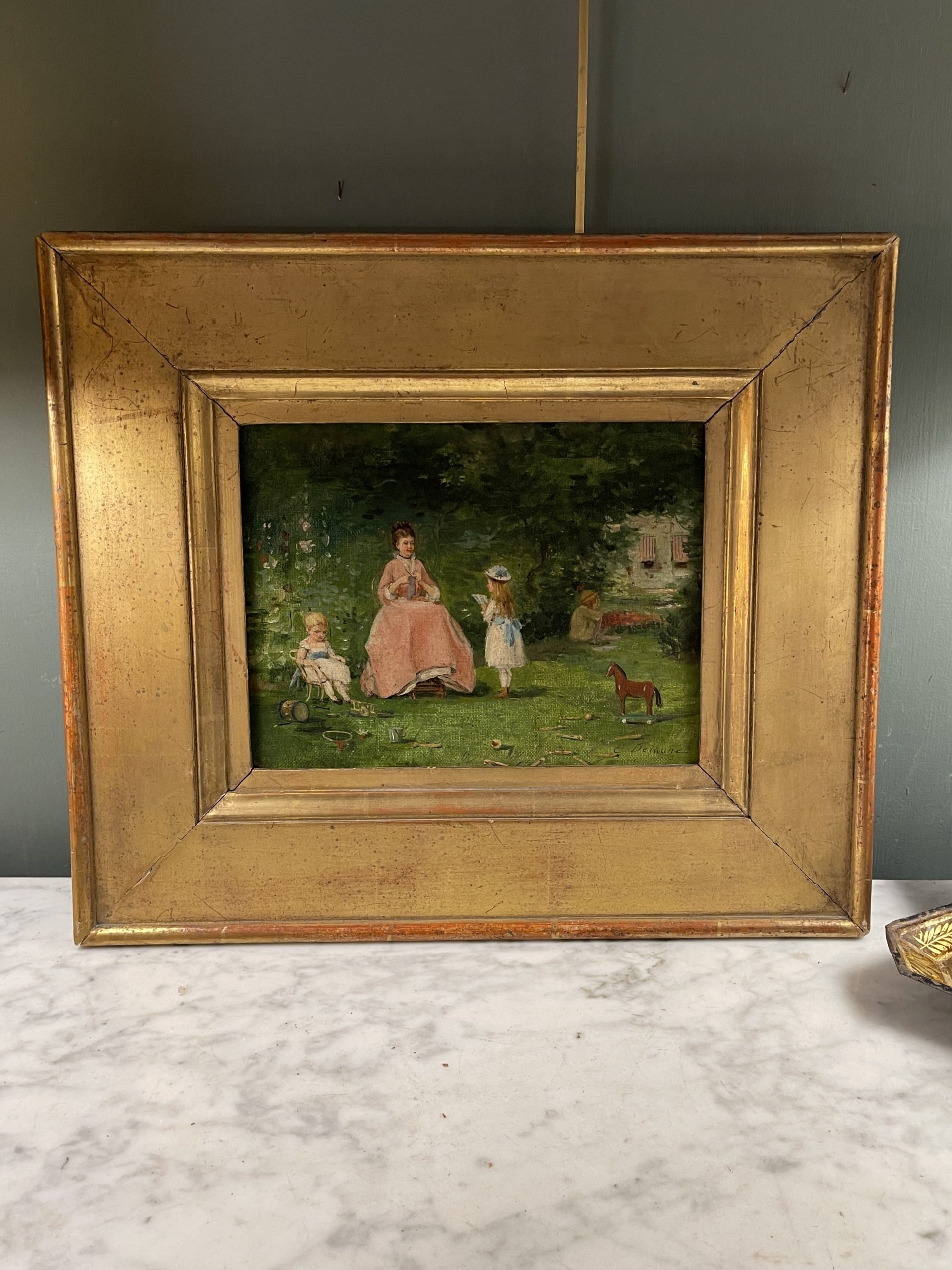 Ponvianne Antiquités tableau parc 10