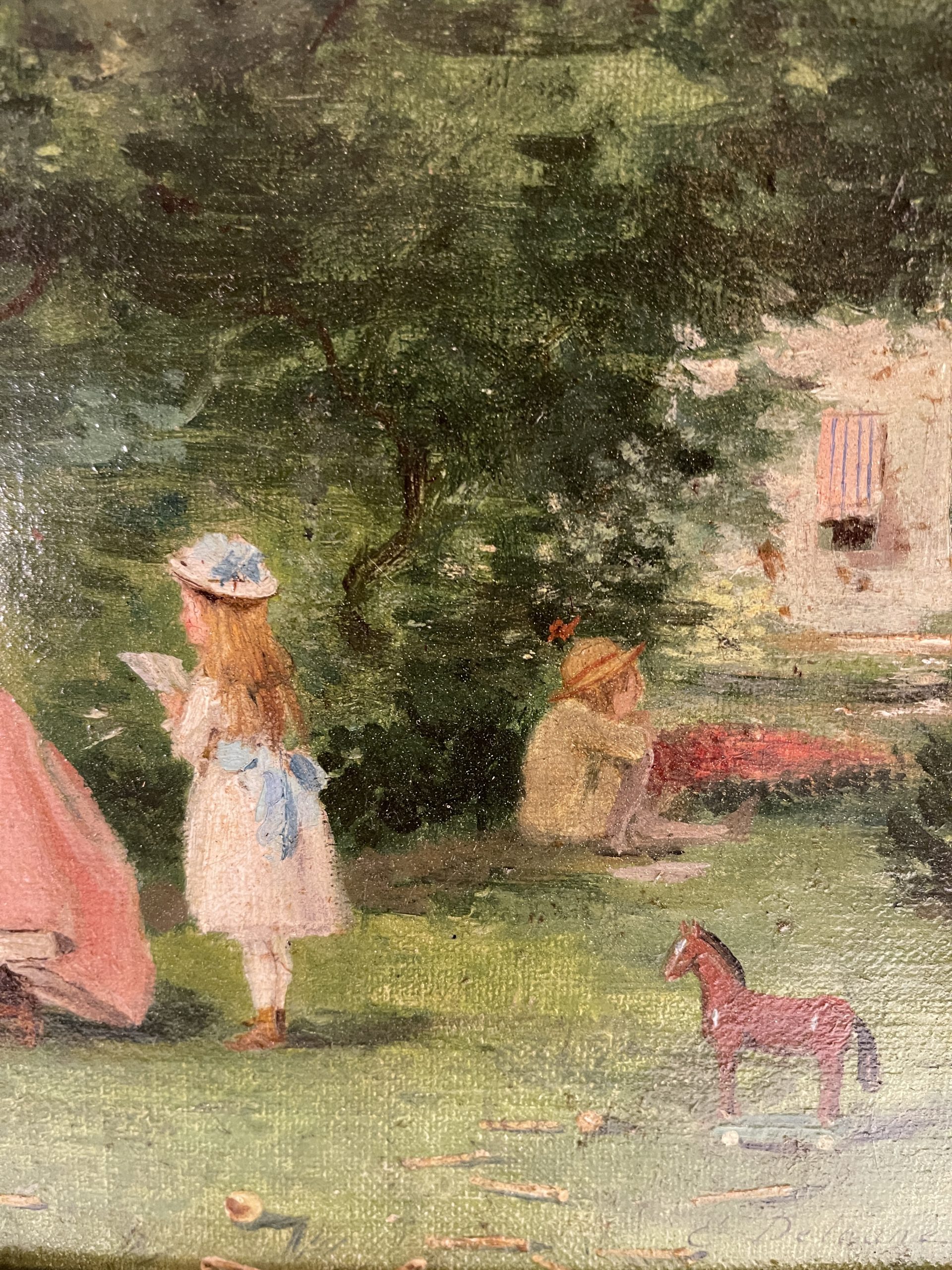 Ponvianne Antiquités tableau parc 6