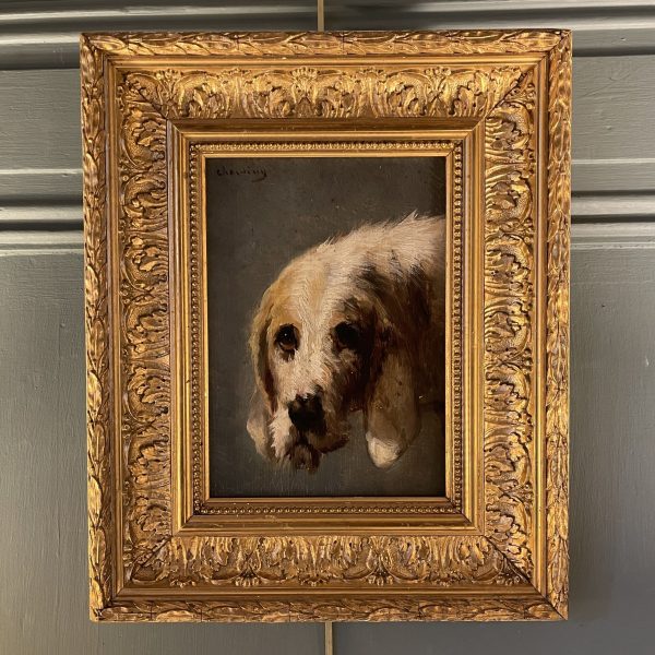Portrait de chien de Jules Chardigny XIXème