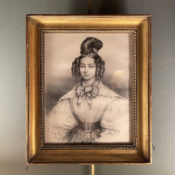 Portrait de dame, gravure datée 1832