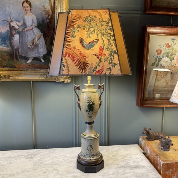 Lampe Carcel En Tôle Peinte XIXème, Hauteur 70 cm