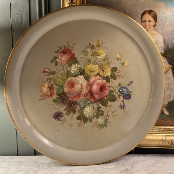 Painted Sheet Metal Tray, 44 Cm Diameter