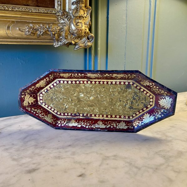 Plateau à mouchette en tôle peinte XIXème