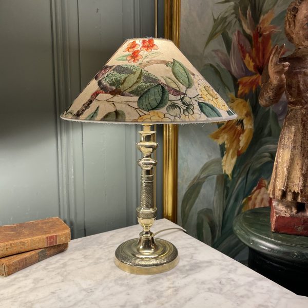 Chiseled Bronze Lamp, Height 39.5 Cm