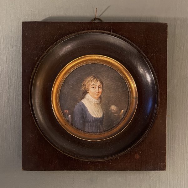 Miniature Portrait Of Madame Lhuillier, Directoire Period