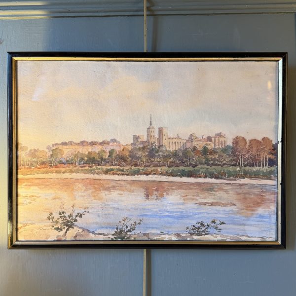 Avignon, Watercolor Dated 1894