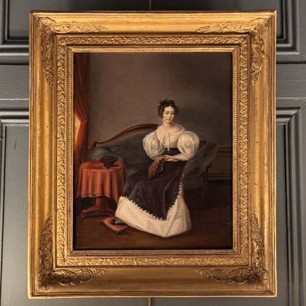 Portrait de dame époque Restauration XIXème