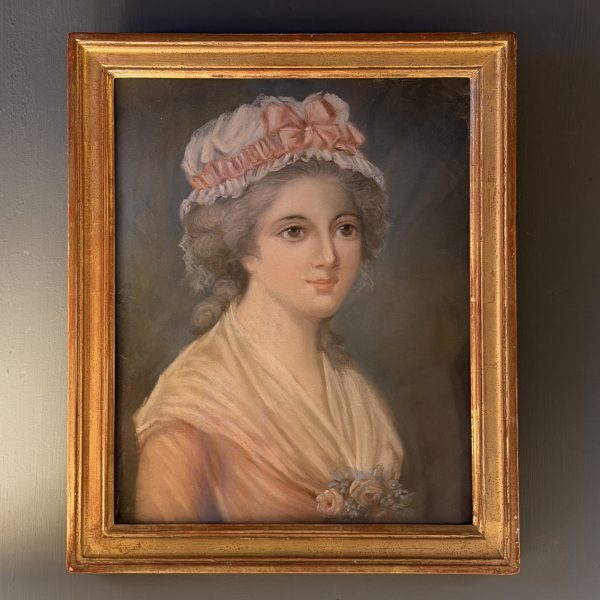 Portrait de dame, Pastel dans le goût du XVIIIème
