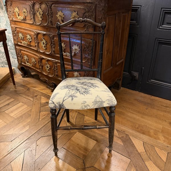 Chaise en bois noirci Napoléon III