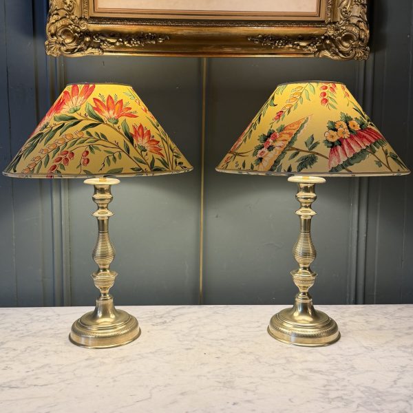 Paire de lampes en bronze XIXème, Hauteur 42 cm