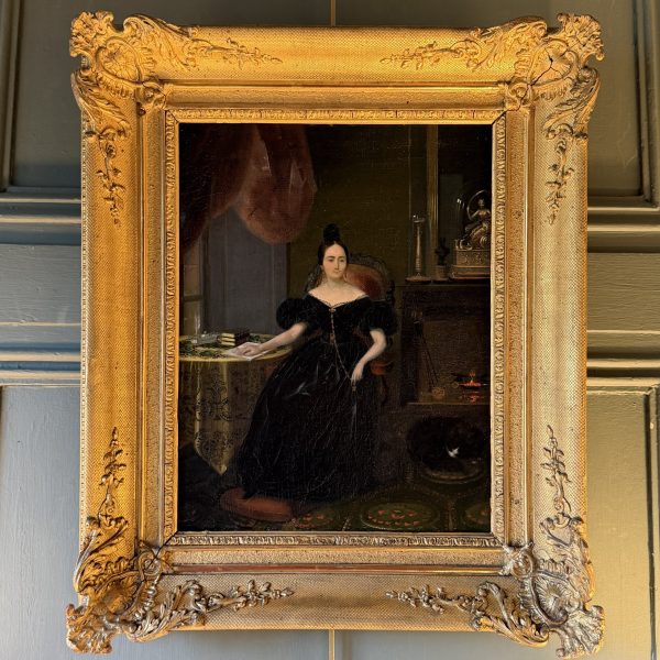 Portrait de dame dans son intérieur vers 1835