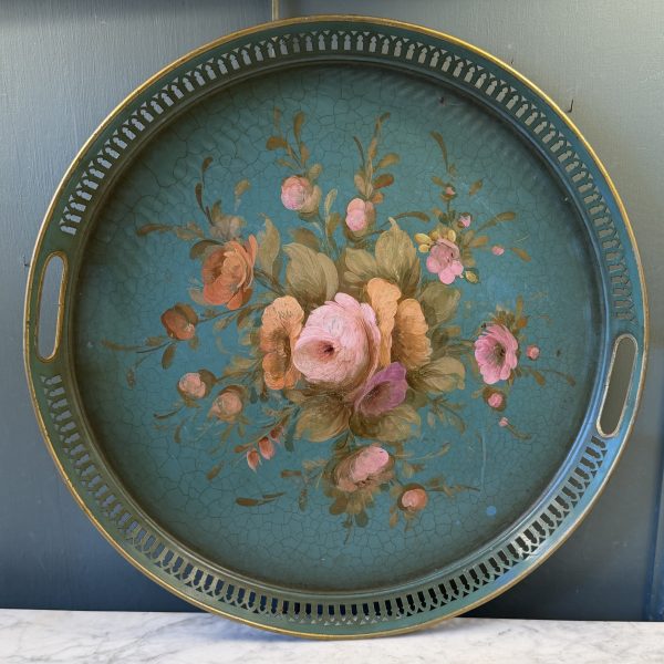 Plateau en tôle peinte, Diamètre 41 cm