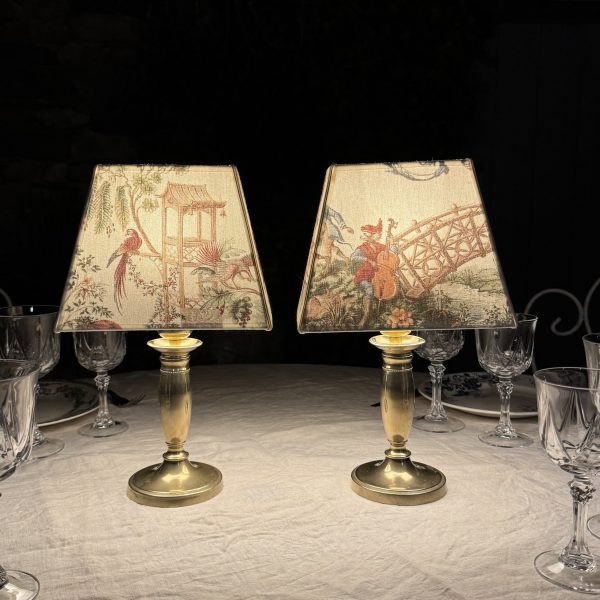 Paire de lampes de table sans fil, Hauteur 33.5 cm