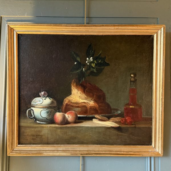 La Brioche d'après Chardin, datée 1880