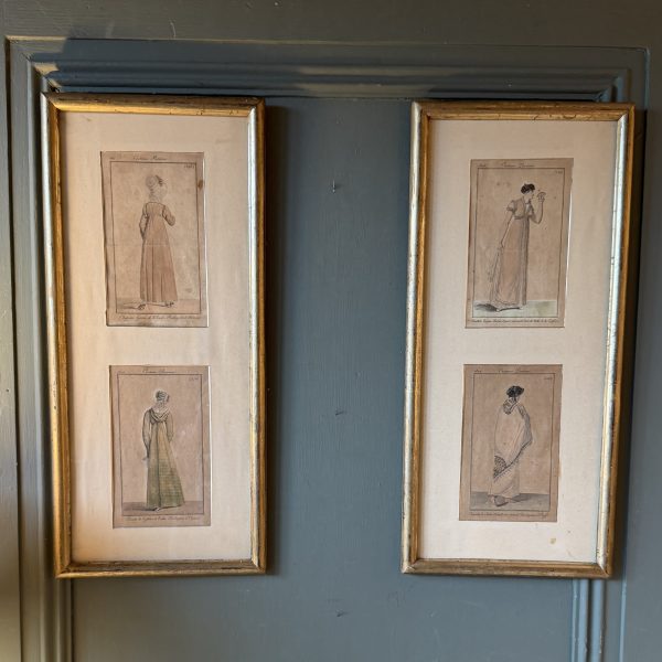 Le Costume Parisien, paire de gravures de mode début XIXème