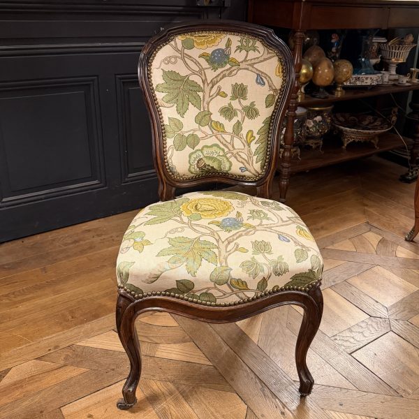 Chaise tapissée en palissandre