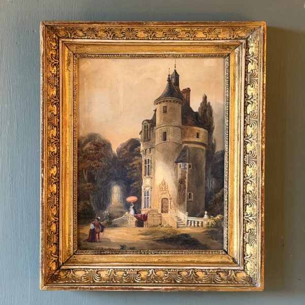 La Tour des Marques de Chenonceau, Aquarelle début XIXème