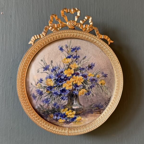 Bouquet de bleuets et jonquilles, miniature de Lucie Louppe