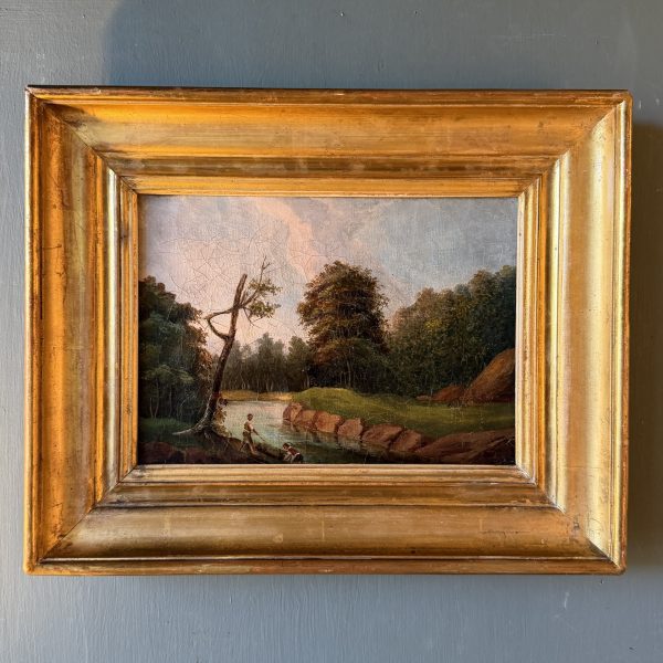 La rivière, paysage animé XIXème