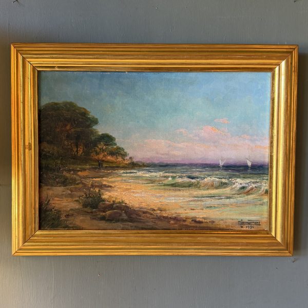 La plage à Hyères en 1921 de Commarmond