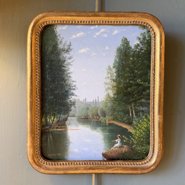 Paysage animé daté 1863