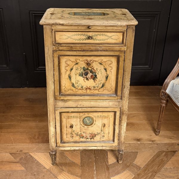 Petit secrétaire en bois peint style Louis XVI XIXème