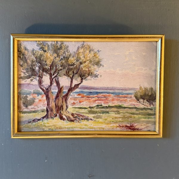 Bord de mer, aquarelle début XXème n°8