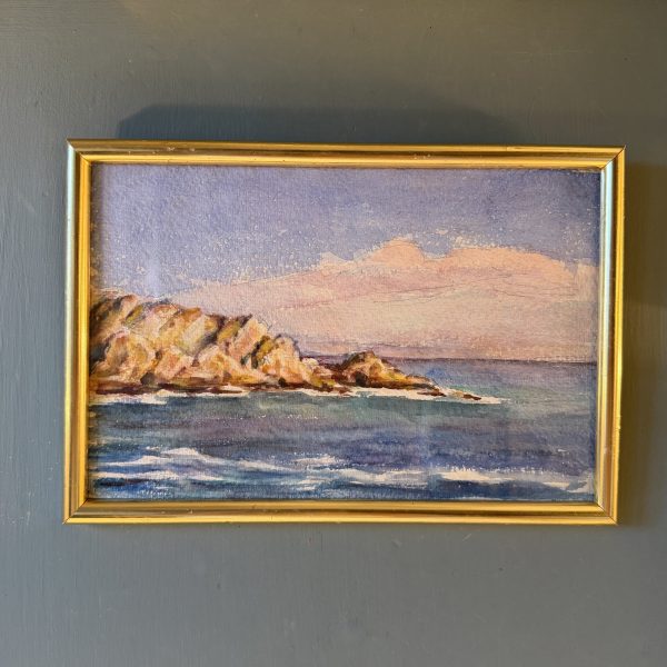 Bord de mer, aquarelle début XXème n°1