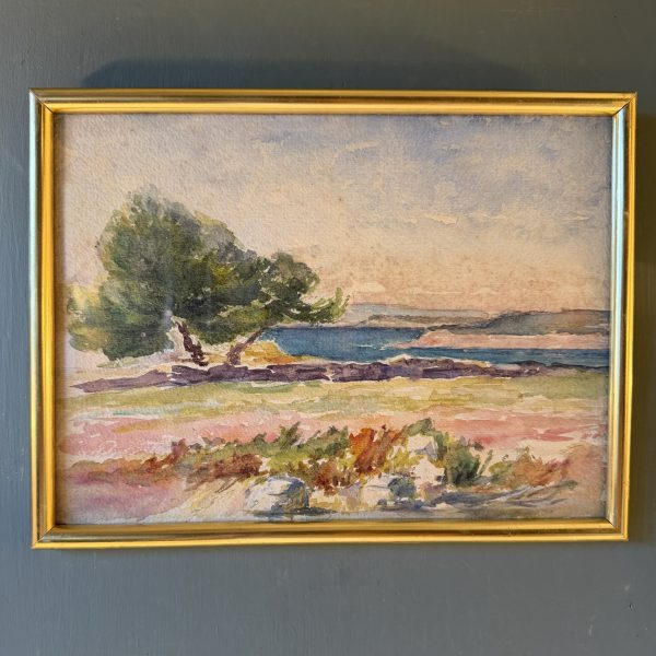 Bord de mer, aquarelle début XXème n°3