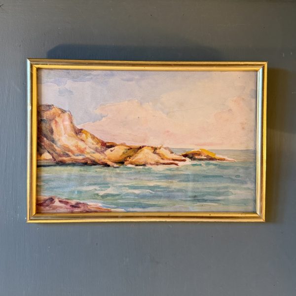 Bord de mer, aquarelle début XXème n°5
