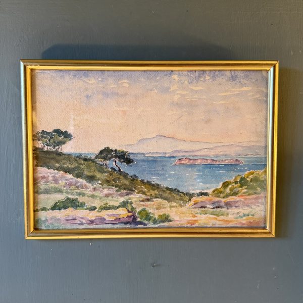Bord de mer, aquarelle début XXème n°9