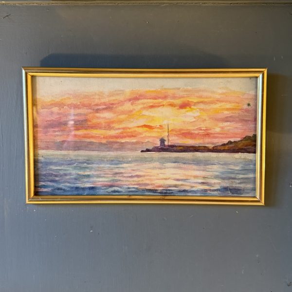 Bord de mer, aquarelle début XXème n°2