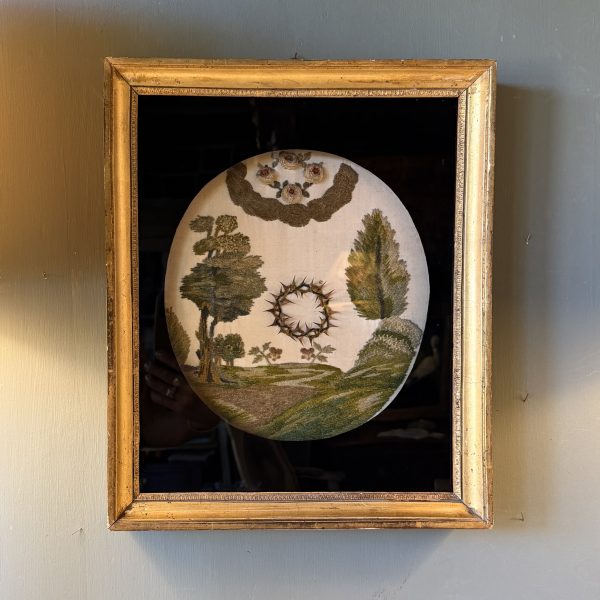 19th-century embroidery depicting the Crown of Thorns of Christ